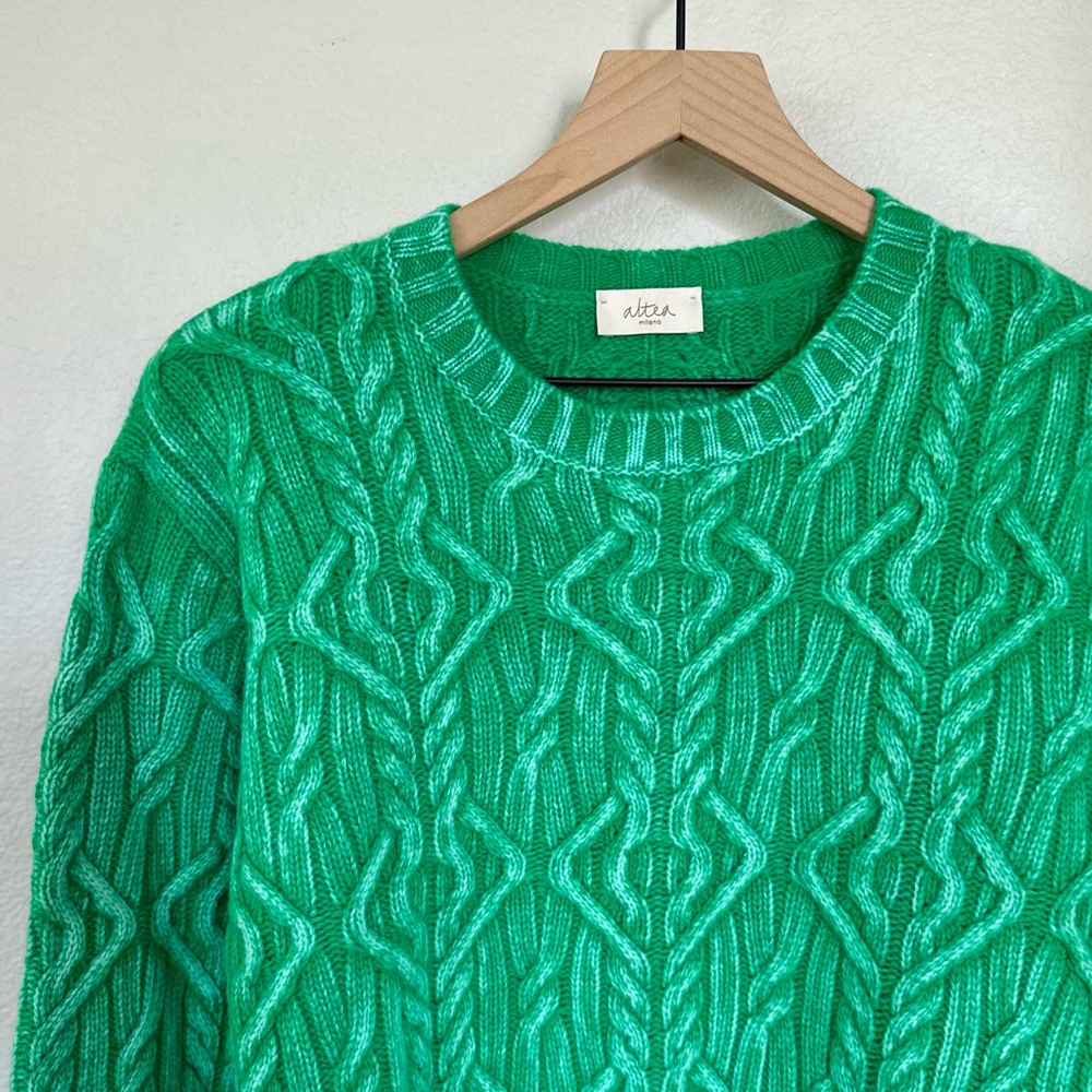 ALTEA NWT XL Gestrickter Pullover Sweater • Italy • Maglia Girocollo Treccia - Picture 3 of 14